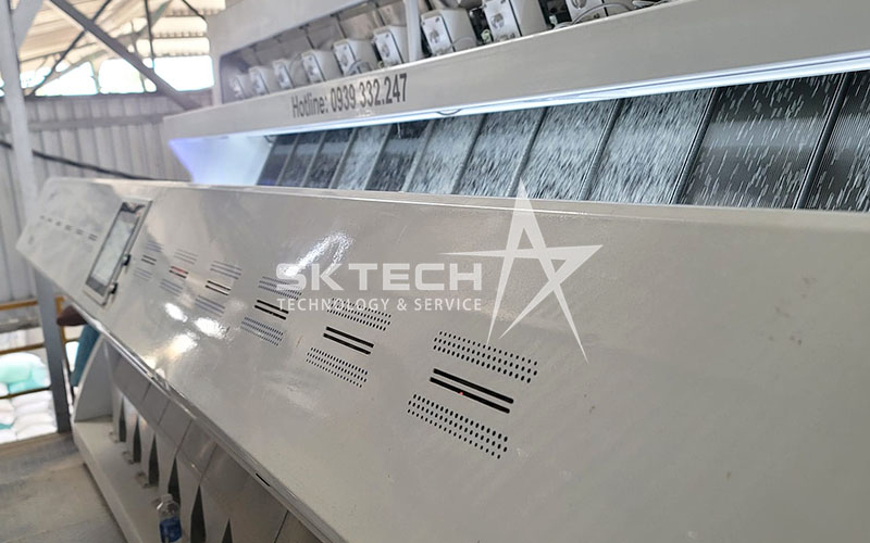 Máy tách màu gạo SK Tech - Phân loại gạo chính xác đến 99.99%
