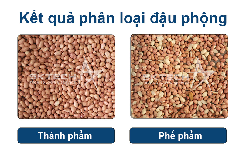 Máy tách màu phân loại đậu phộng